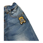 Moschino Jeans Tinta Unita con Elastico In Vita per Bambino MUP05FJ BLU MOSCHINO 