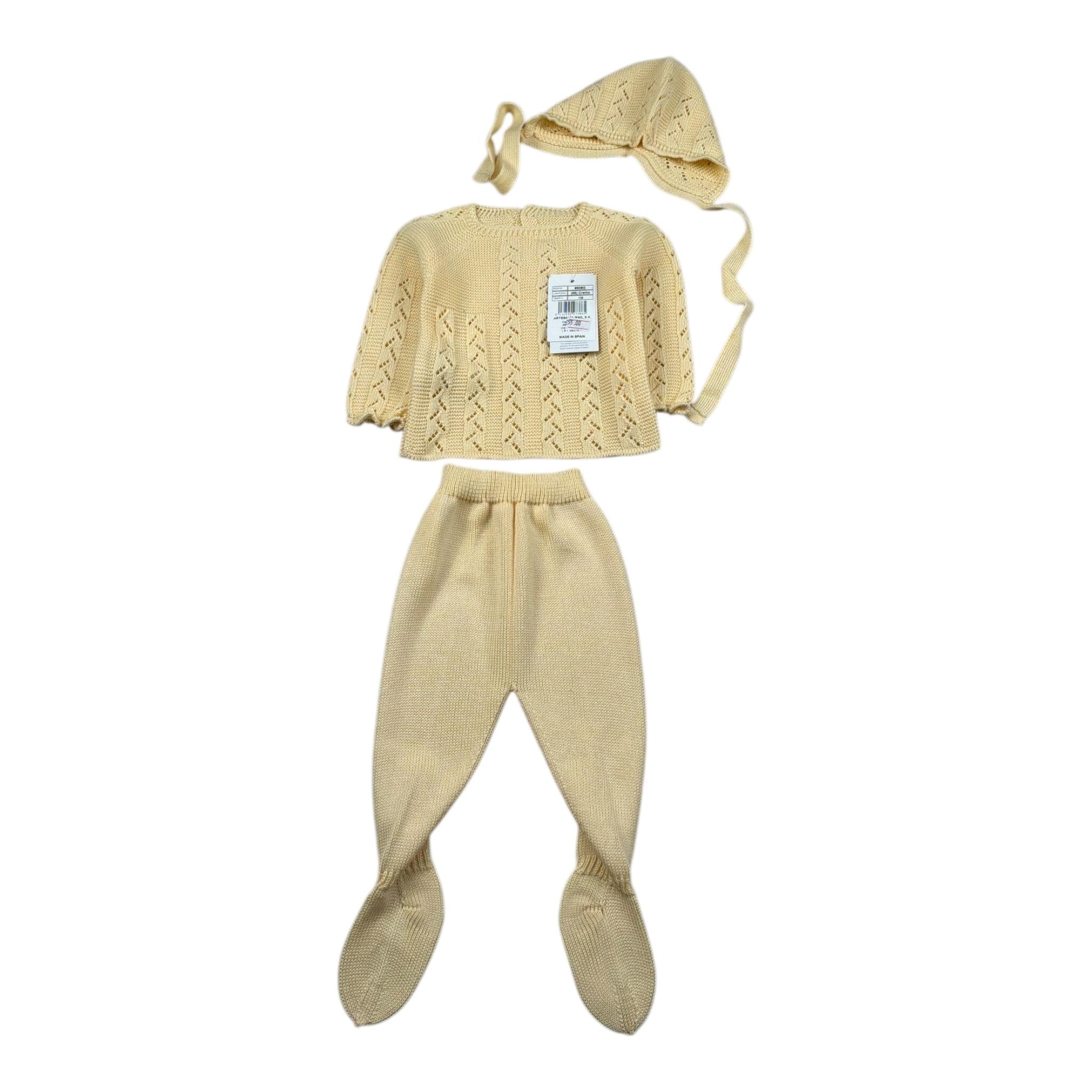 Mac Ilusio'N Completo 3 Pezzi Maglia-Ghettina-Cappello per Neonata 9608G GIALLO MAC ILUSIO'N 
