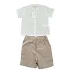 Calamaro Completo 2 Pezzi Camicia-Bermuda Bicolore per Bambino 11149 BIANCO/BEIGE CALAMARO 