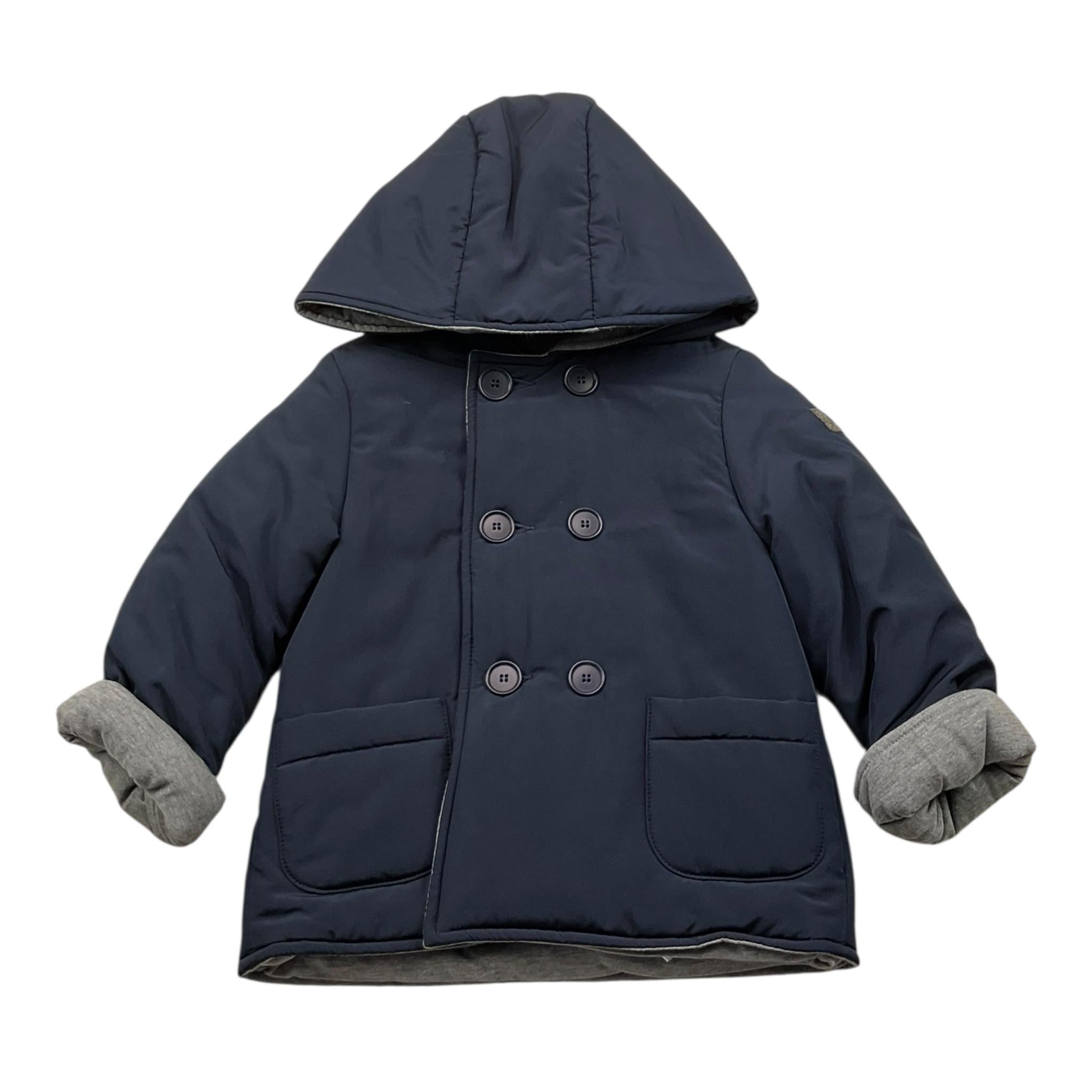 IL GUFO giubbino tinta unita cn cappuccio Blu per Neonato A22GM023N0001 BLU IL GUFO 