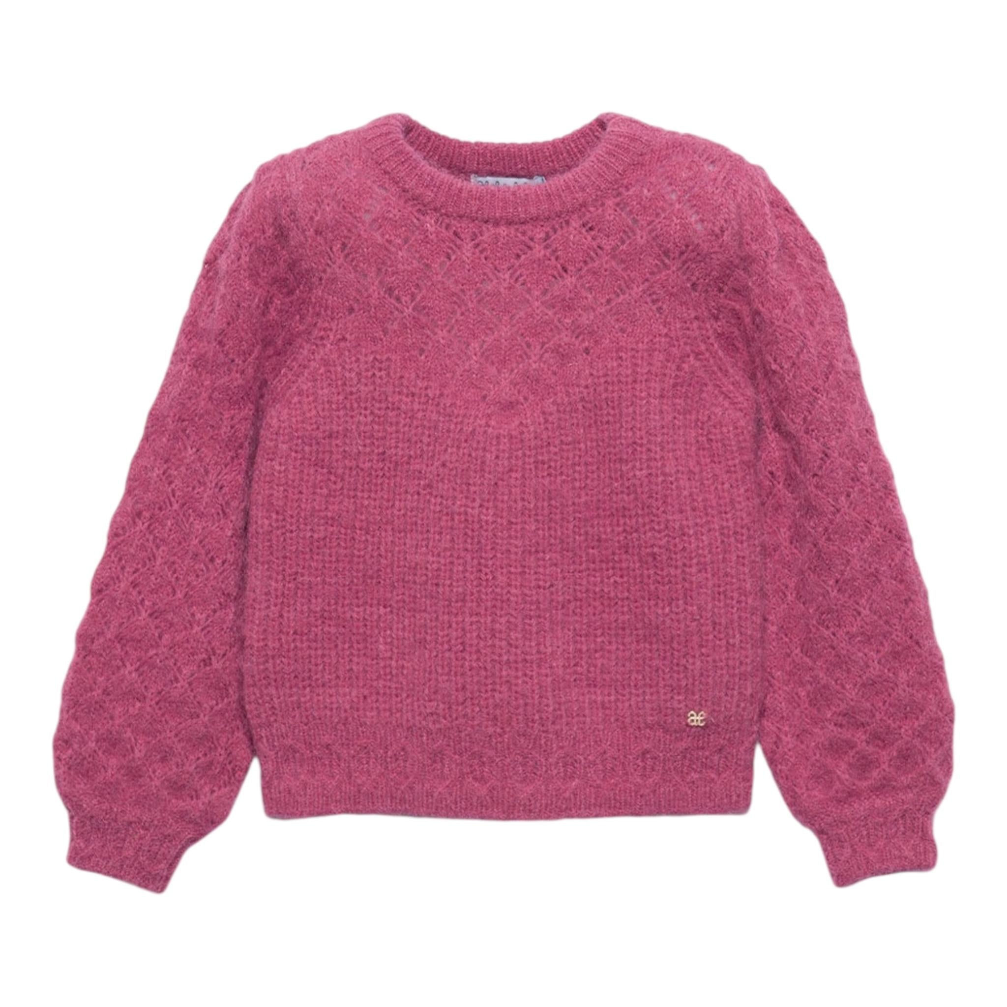 ABEL & LULA maglia girocollo tinta unita Rosa per Bambina 5823 ROSA ABEL & LULA 