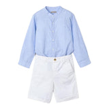 Mayoral Completo 2 Pezzi Camicia-Bermuda Bicolore per Bambino 3230 BIANCO/AZZURRO MAYORAL 