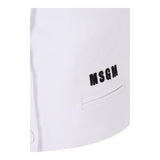 Msgm Gilet Tinta Unita Con Bottoni Bianco Per Bambino