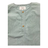 Teddy E Minou Camicia Manica Lunga Tinta Unita Verde Per Neonato