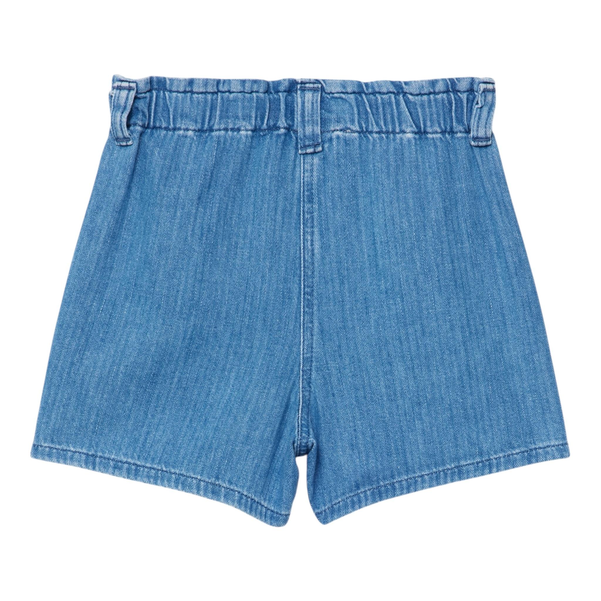Tommy Hilfiger Short In Denim tinta unita con Elastico In Vita Blu per Bambina KG0KG07814 BLU TOMMY HILFIGER 
