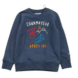 SAINT BARTH felpa girocollo tinta unita con stampa Blu per Bambino HUT00044 BLU SAINT BARTH 