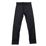 Burberry Leggins Tinta Unita con Trasparenza Nero per Bambina