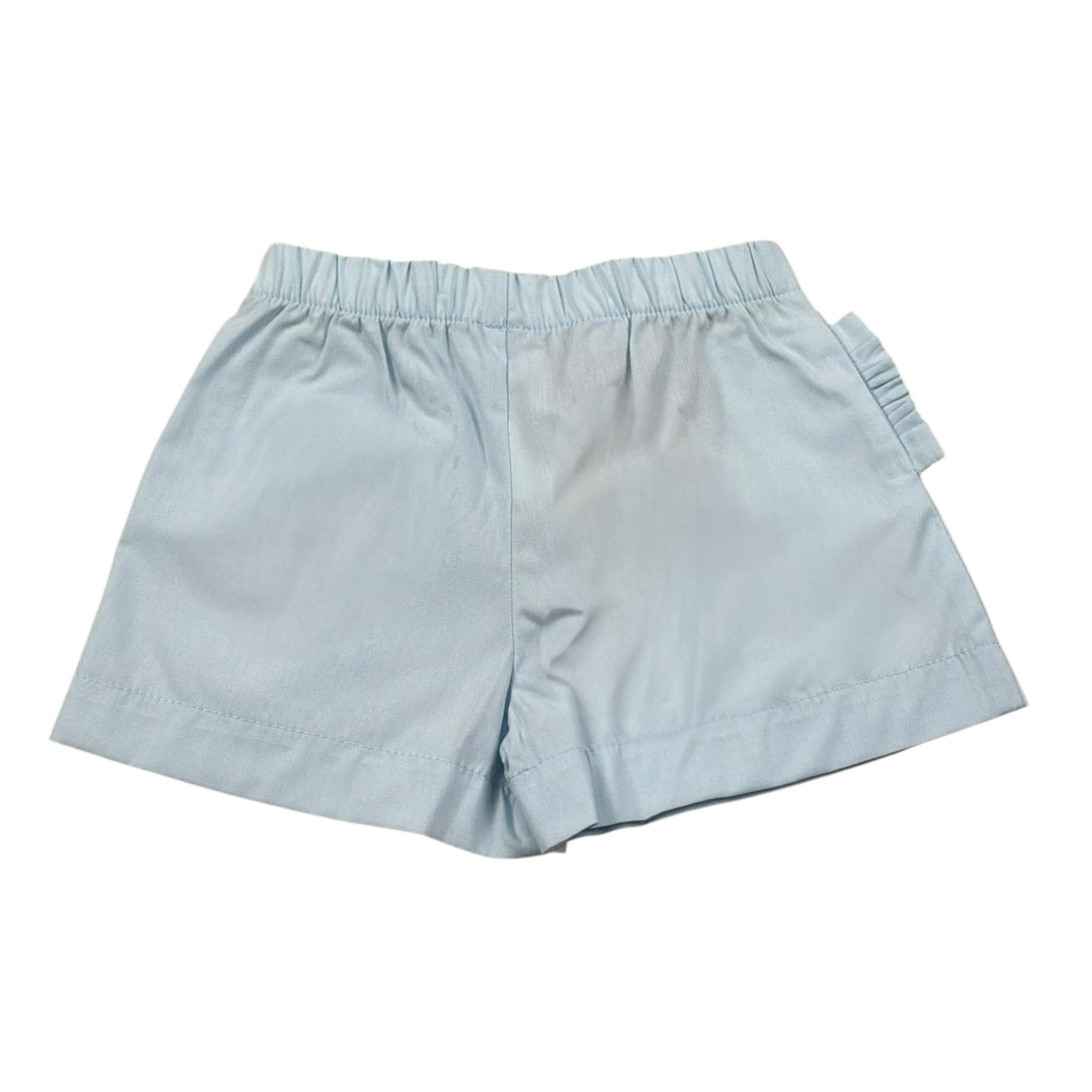 J.O. Milano Short Tinta Unita con Elastico In Vita per Neonata 574H2 AZZURRO J.O. MILANO 