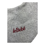 LE BEBE' bavetta tinta unita con logo Grigio per Neonato LBG6121 GRIGIO LE BEBE' 
