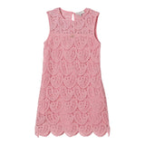 Twinset Abito Giromanica Tinta Unita Traforato per Bambina 251GJ2QR3 ROSA TWINSET 