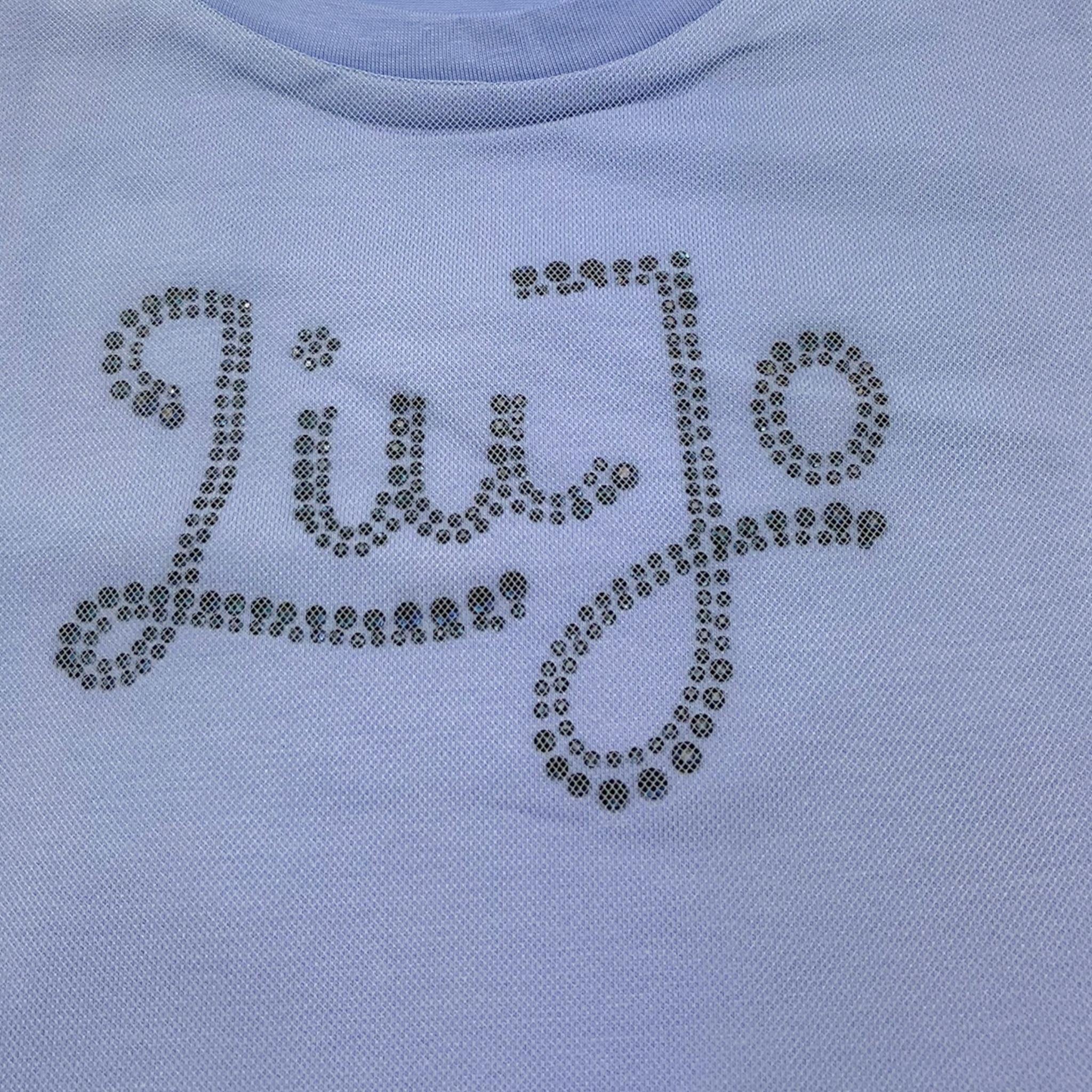 Calvin Klein T-Shirt Tinta Unita Velata con Stampa per Bambina KA5038 AZZURRO CALVIN KLEIN 