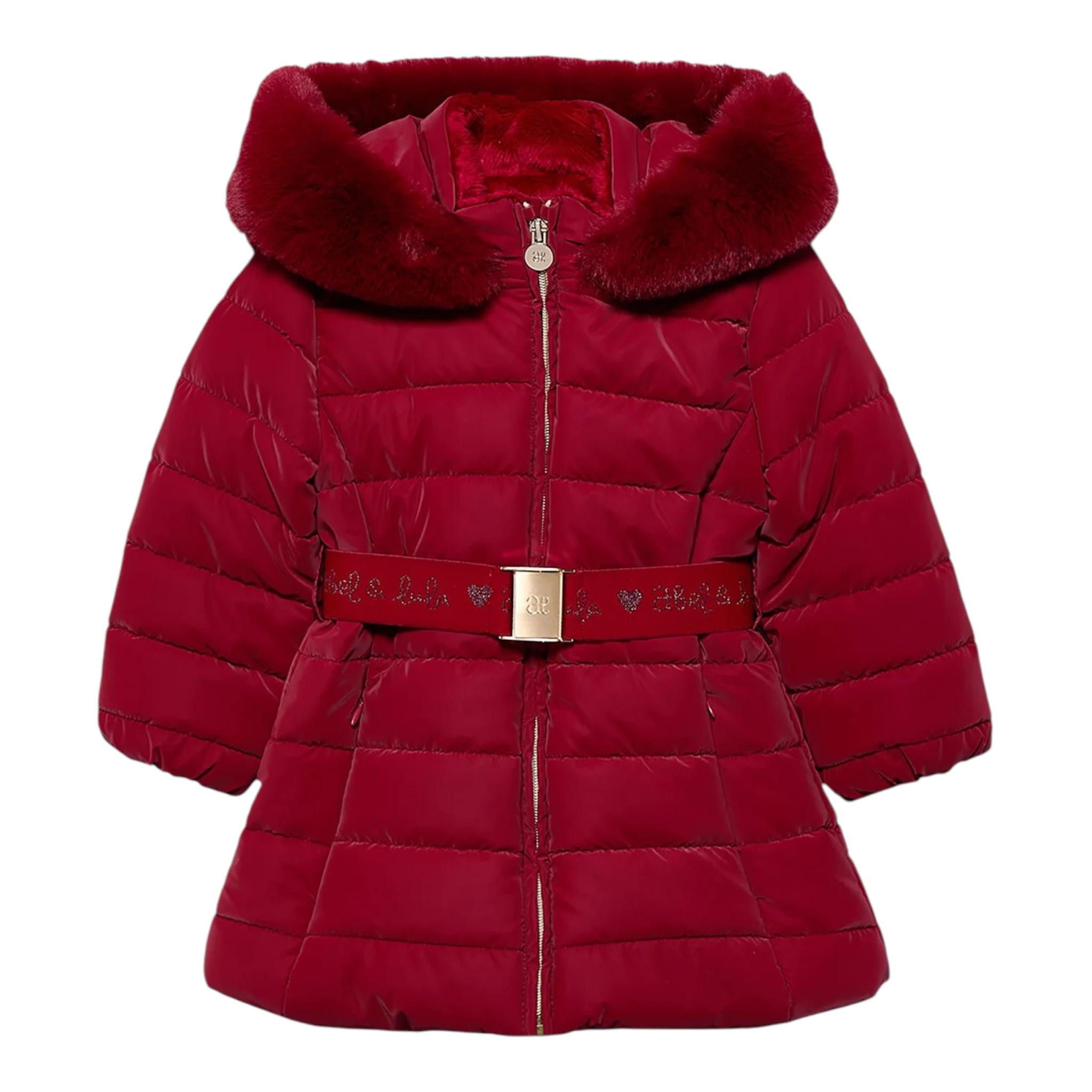 ABEL & LULA giubbino tinta unita con zip e cappuccio Rosso per Bambina 5839 ROSSO ABEL & LULA 