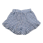 Please Short Fantasia Quadretti Bicolore per Neonata RE13273G71 BIANCO/AZZURRO PLEASE 