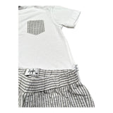 Il Gufo Completo 2 Pezzi T-Shirt-Bermuda Bicolore per Neonato P25DP549C1080 BIANCO/GRIGIO IL GUFO 