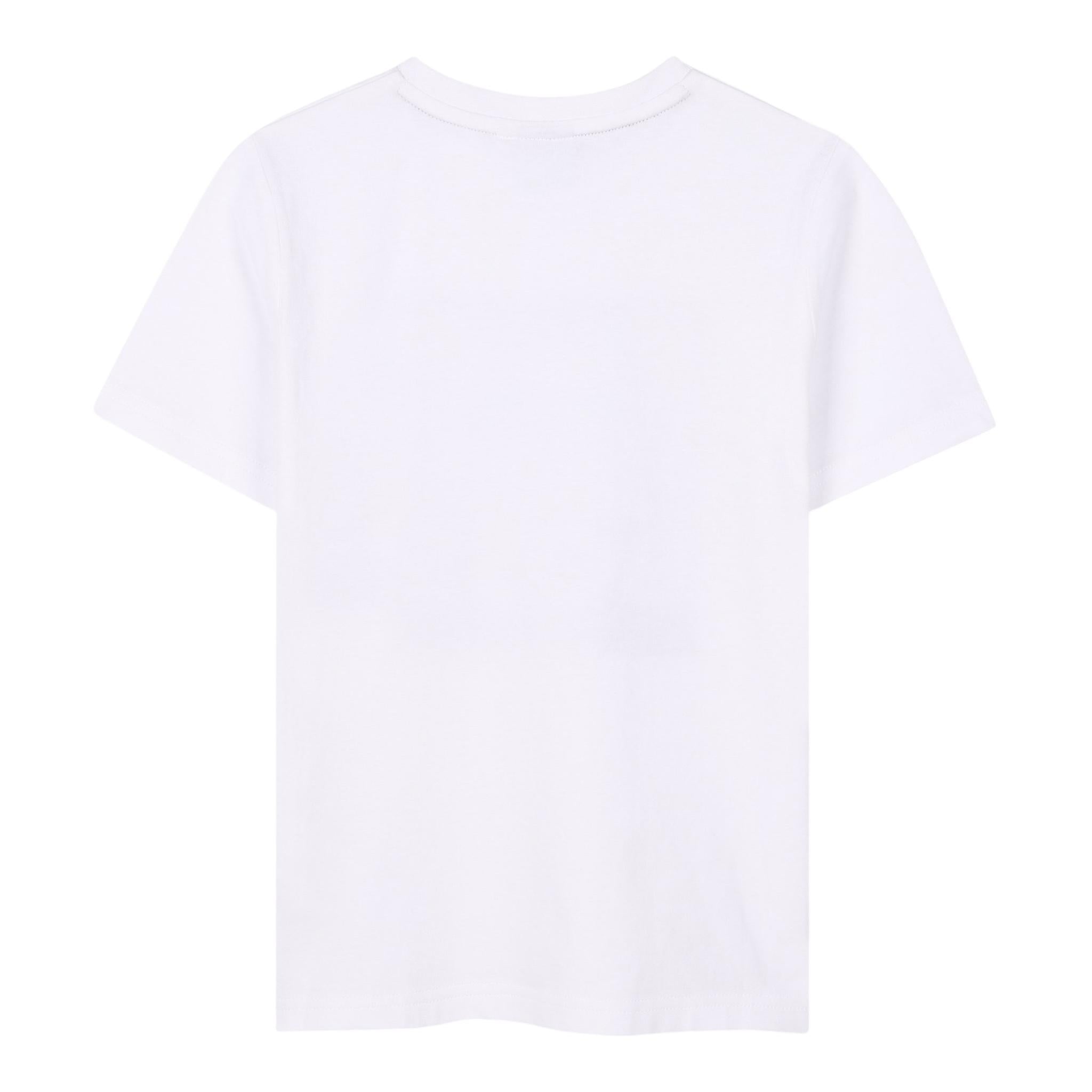 Boss T-Shirt Girocollo Tinta Unita con Stampa Logo per Bambino J52032 BIANCO BOSS 