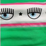 Chiara Ferragni Felpa Tinta Unita Con Cappuccio Modello Crop  Verde Per Neonata