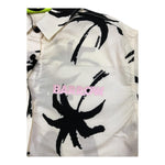 BARROW KIDS camicia modello crop tinta unita con stampa palme Panna per Bambina 033086 PANNA BARROW KIDS 