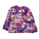 MOUSSE felpa girocollo tinta unita con stampa orsi Viola per Neonata BEARINLOVE VIOLA MOUSSE 