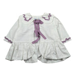 Ilfarobimbi Giacca Tinta Unita con Profili In Contrasto per Bambina IFB40714 BIANCO ILFAROBIMBI 