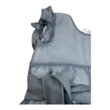 Barcellino Abito Giromanica Tinta Unita con Tulle per Neonata 120817X AZZURRO BARCELLINO 