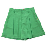 Liu Jo Short Modello Gonna Tinta Unita Con Elastico In Vita Verde Per Bambina