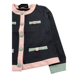 TRUSSARDI giacca tinta unita con profili in contrasto Nero per Bambina TGA25095GC NERO TRUSSARDI 