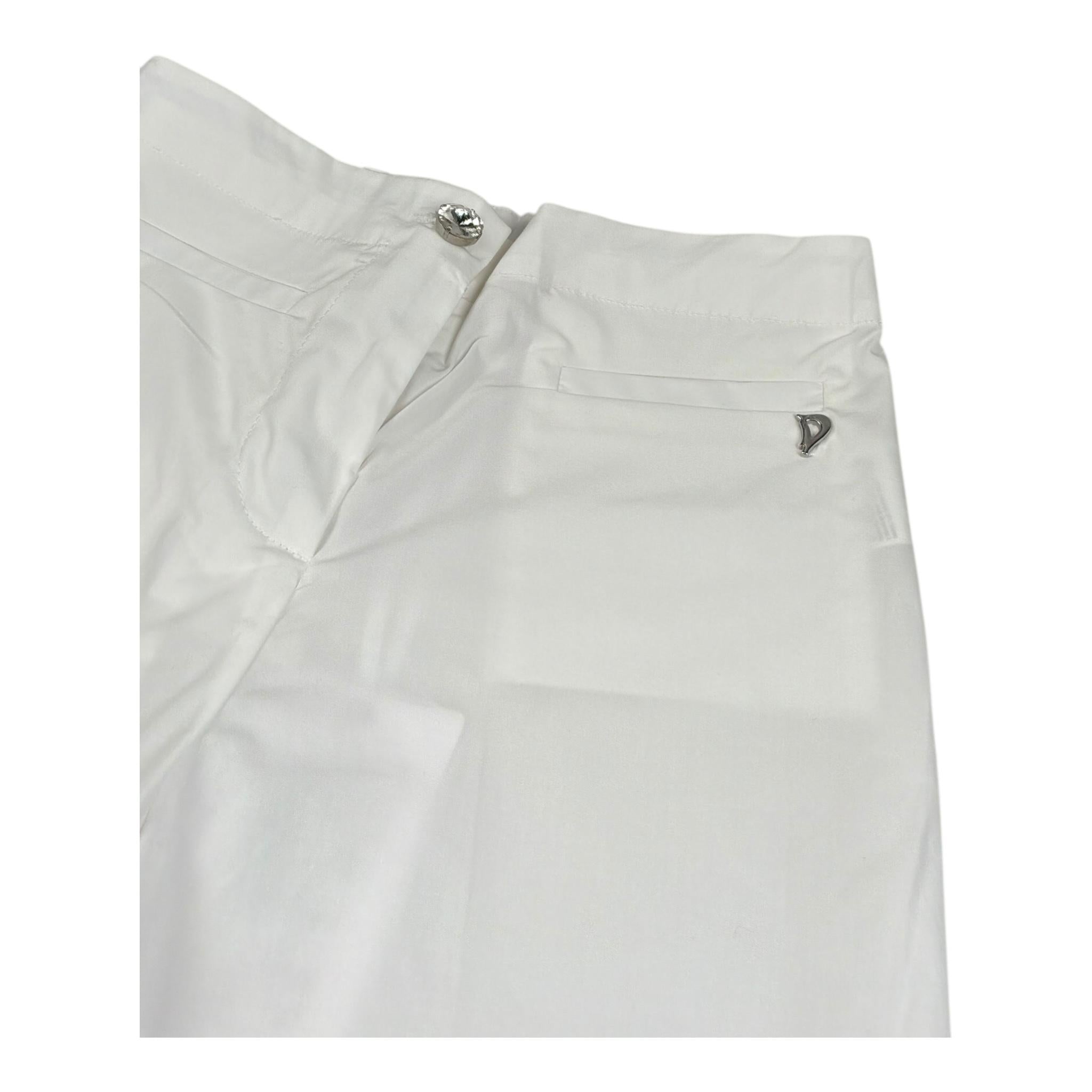 Dondup Pantalone Tinta Unita Modello Palazzo per Bambina DFPA112 BIANCO DONDUP 