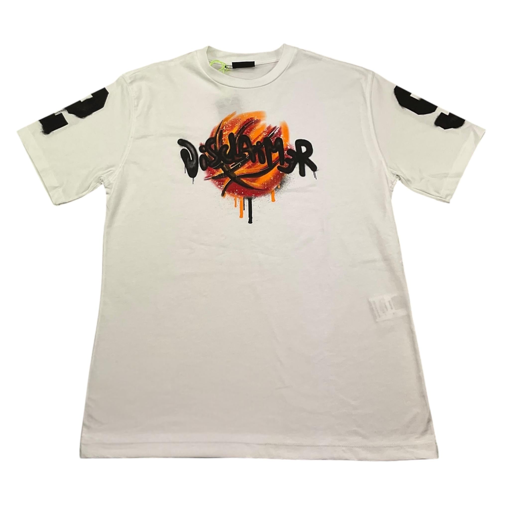 Disclaimer T-Shirt Girocollo Tinta Unita con Stampe per Bambino 25EDK58446 BIANCO DISCLAIMER 