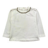 U+è BY MISS GRANT shirt tinta unita girocollo cn strass Bianco per Neonata UE1569N BIANCO U+è BY MISS GRANT 