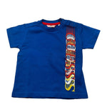 Guess T-Shirt Girocollo Tinta Unita con Stampa per Neonato N1YI03K8HM0 COBALTO GUESS 