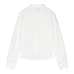 EMPORIO ARMANI camicia tinta unita manica lunga con logo Bianco per Bambina 6D3C02 BIANCO EMPORIO ARMANI 