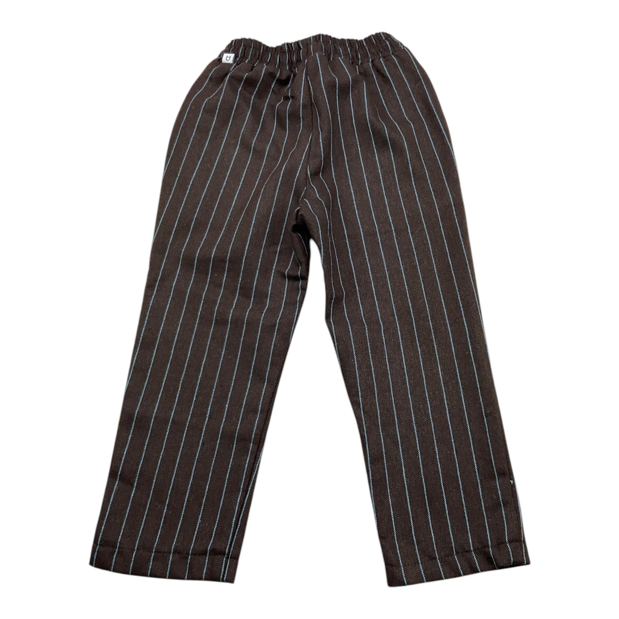 AMBARABA' pantalone tinta unita con elastico in vita Marrone per Bambino FM38175J MARRONE AMBARABA' 