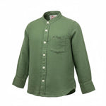 Saint Barth Camicia Tinta Unita con Colletto Coreano per Bambino LINEN VERDE SAINT BARTH 
