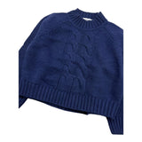 DONDUP maglia tinta unita mezzo collo Blu per Bambina DMMA001 BLU DONDUP 