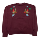 JOHN RICHMOND cardigan tinta unita con ricami Bordeaux per Bambina RGA25113CD BORDEAUX JOHN RICHMOND 