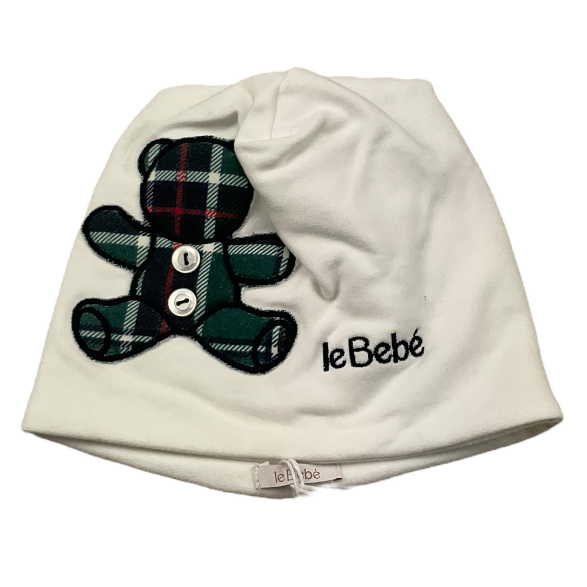 LE BEBE' cappello tinta unita cn stampe orso Bianco per Neonato LBB5136 BIANCO LE BEBE' 