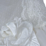 Isabel Abito Cerimonia Tinta Unita con Tulle per Bambina IS23C246S BIANCO ISABEL 