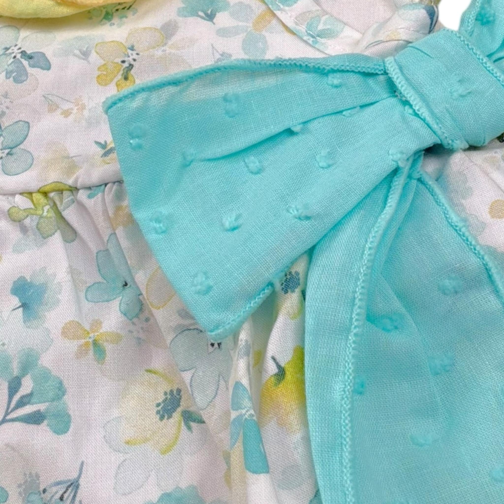 Calamaro Abito Tinta Unita con Stampa per Neonata 21290 BIANCO CALAMARO 