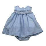 Malvi & Co Abito Giromanica Fantasia A Righe  per Neonata S25N135VEG AZZURRO MALVI & CO 