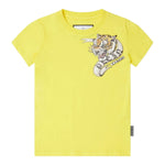 Philipp Plein T-Shirt Girocollo tinta unita con Stampa Giallo per Bambino BTK1235 GIALLO PHILIPP PLEIN 