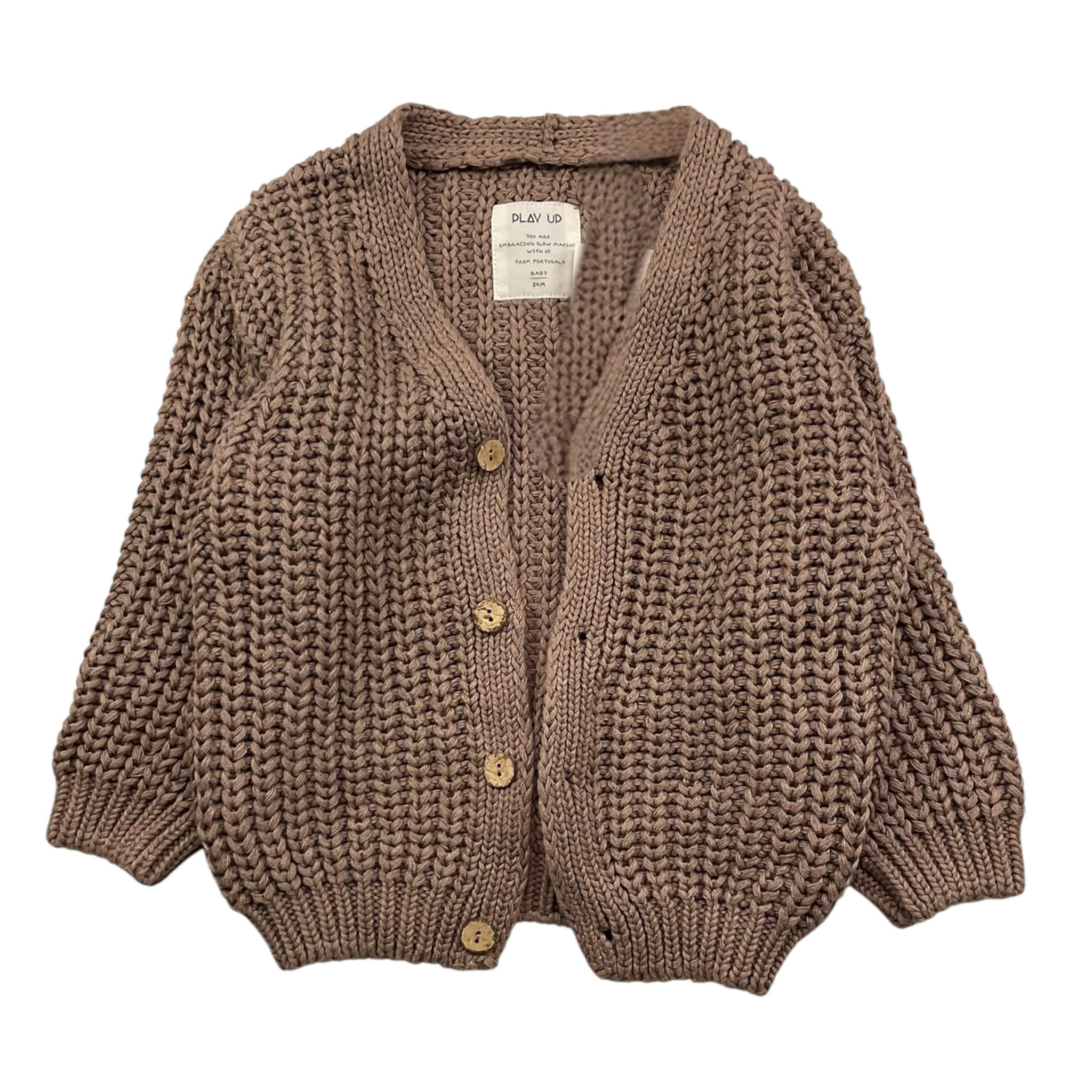 PLAY UP cardigan tinta unita con bottoni Marrone per Neonata PA011AP11404N MARRONE PLAY UP 