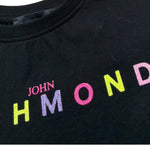John Richmond T-Shirt Modello Crop Tinta Unita con Stampa per Bambina RGP26008TO NERO JOHN RICHMOND 