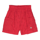 Monnalisa Short Tinta Unita Traforato con Elastico In Vita per Bambina 11C41 ROSSO MONNALISA 