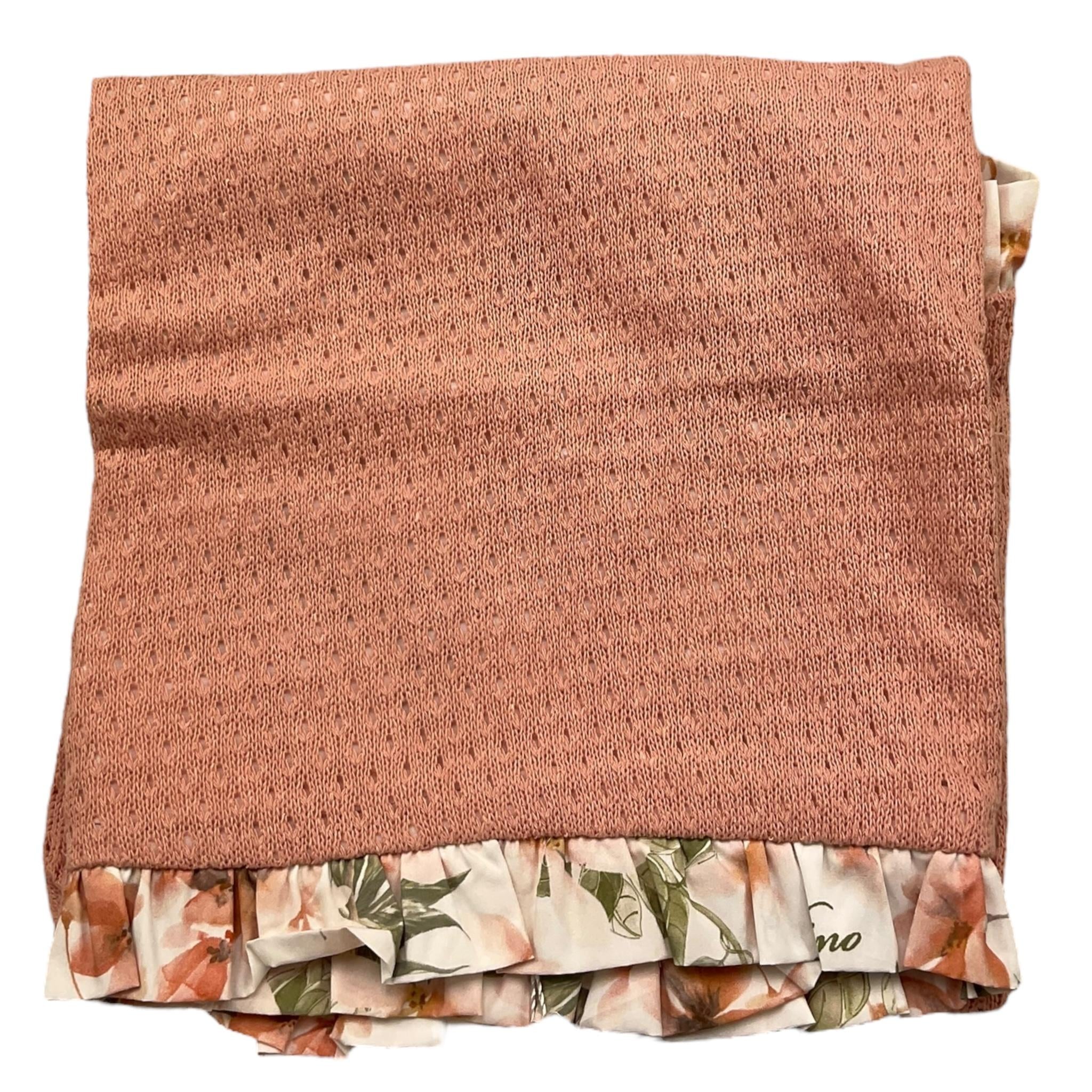 Barcellino Coperta Tinta Unita con Applicazioni per Neonata 121510 PESCA BARCELLINO 