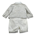 Petit Completo 5 Pezzi Giacca-Camicia-Bermuda-Cravatta-Gilet  per Neonato S3515478C PANNA PETIT 