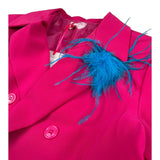 Kaos Giacca Tinta Unita con Applicazione per Bambina KS114 FUXIA KAOS 