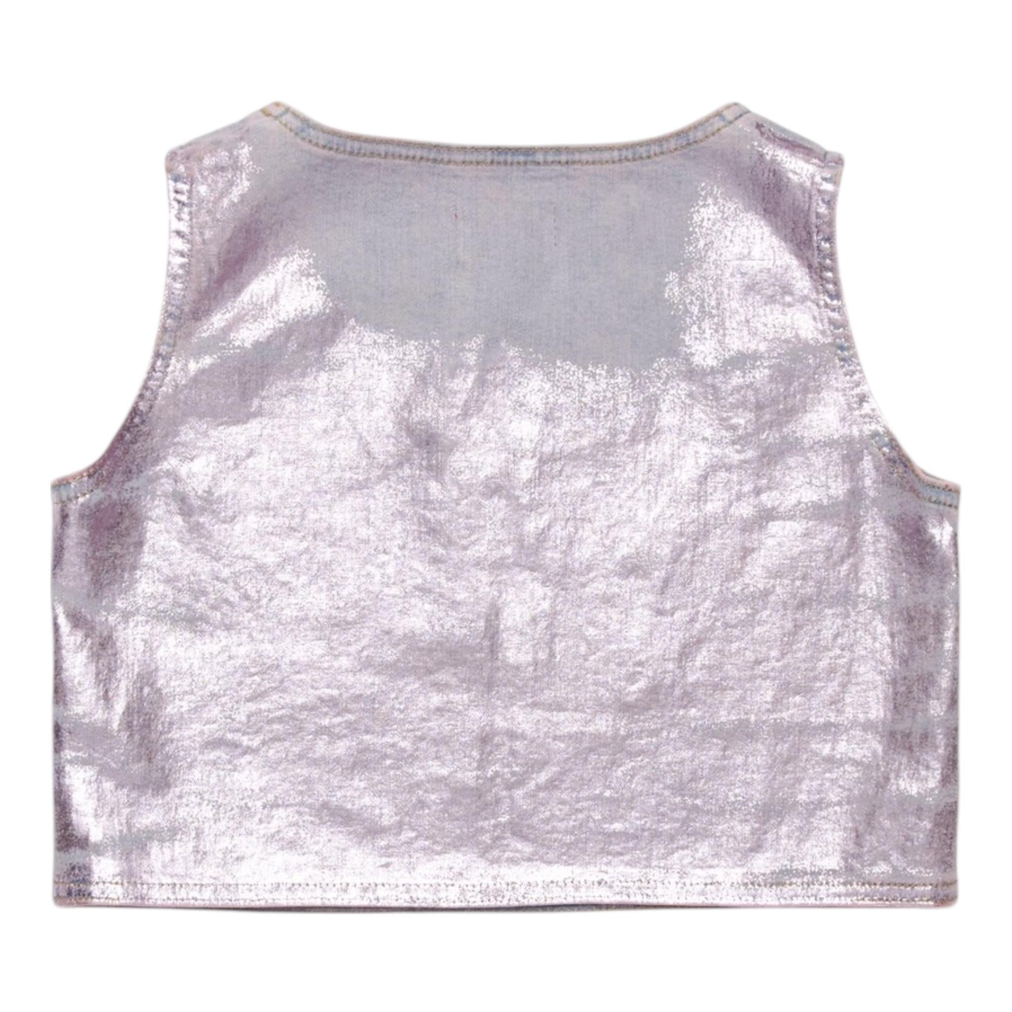 Diesel Top Giromanica Tinta Unita con Logo per Bambina J02169 ROSA DIESEL 