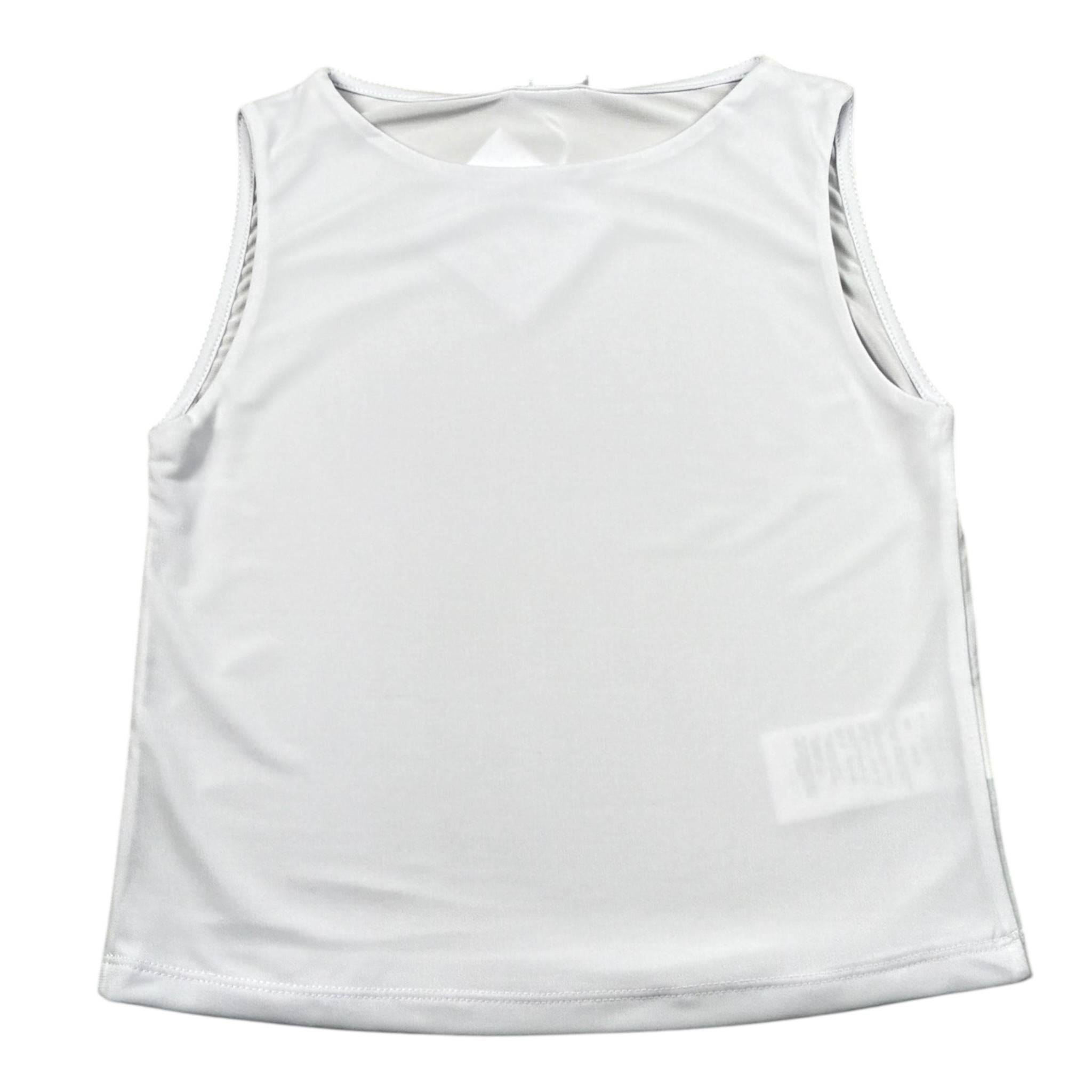 Lu Lu By Miss Grant Canotta Girocollo Tinta Unita per Bambina LL3475 BIANCO LU LU BY MISS GRANT 