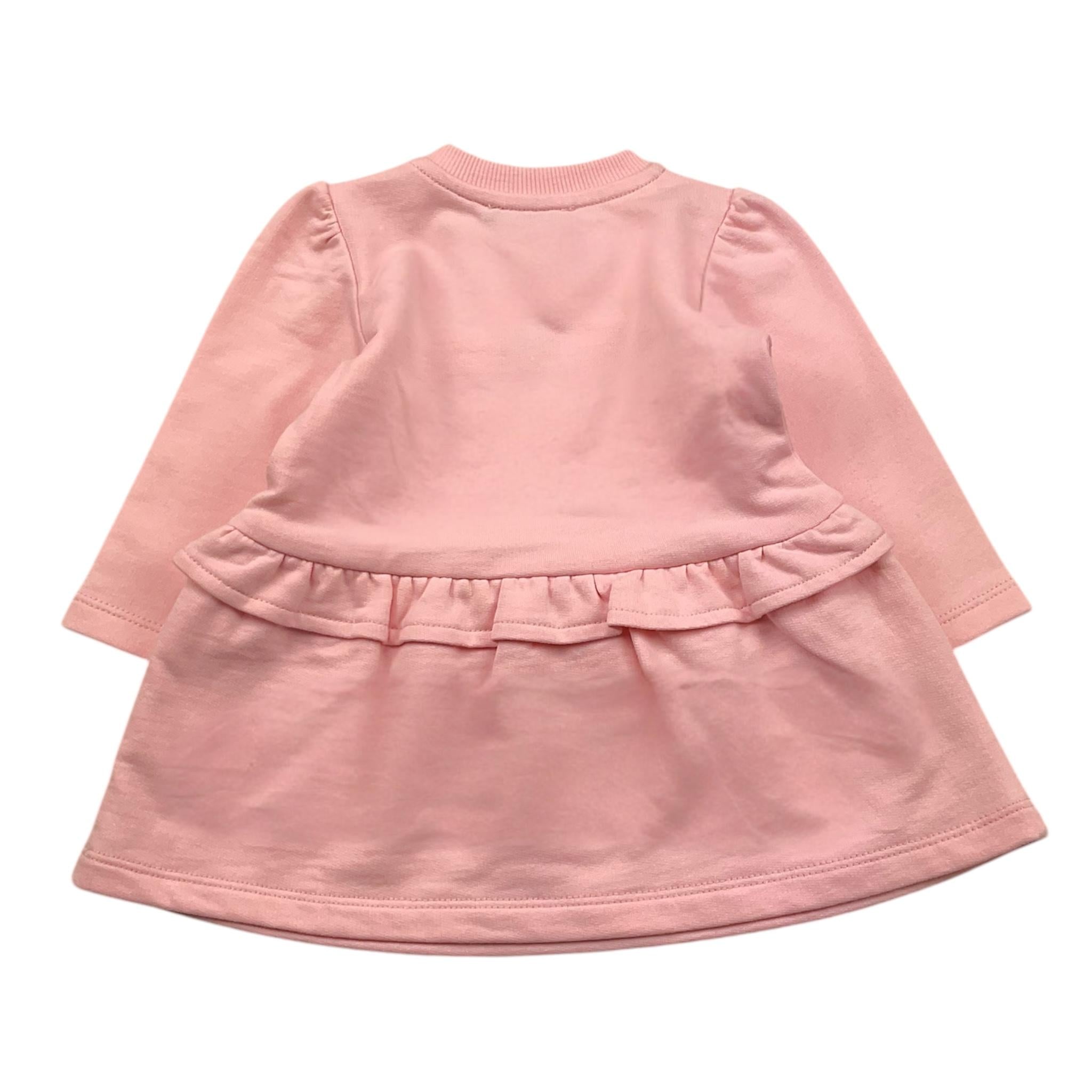 MOSCHINO abito tinta unita con stampa modello felpa Rosa per Neonata MDV0D1 ROSA MOSCHINO 