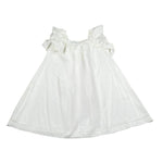 Lalalu' Abito Tinta Unita con Fantasia A Righe per Bambina VTL170PB PANNA LALALU' 